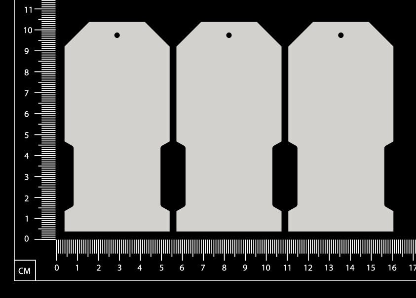 Bobbin Tag Set - AC - White Chipboard