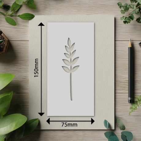 Botanical - Stencil - 75mm x 150mm - AK-M