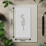 Botanical - Stencil - 75mm x 150mm - AQ-M