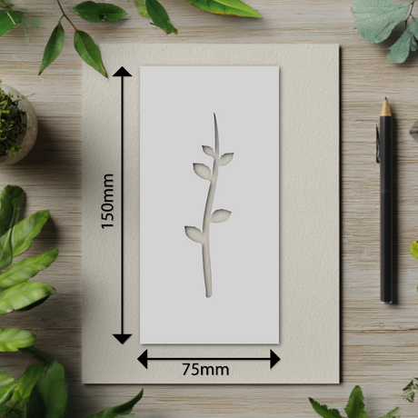Botanical - Stencil - 75mm x 150mm - AS-M