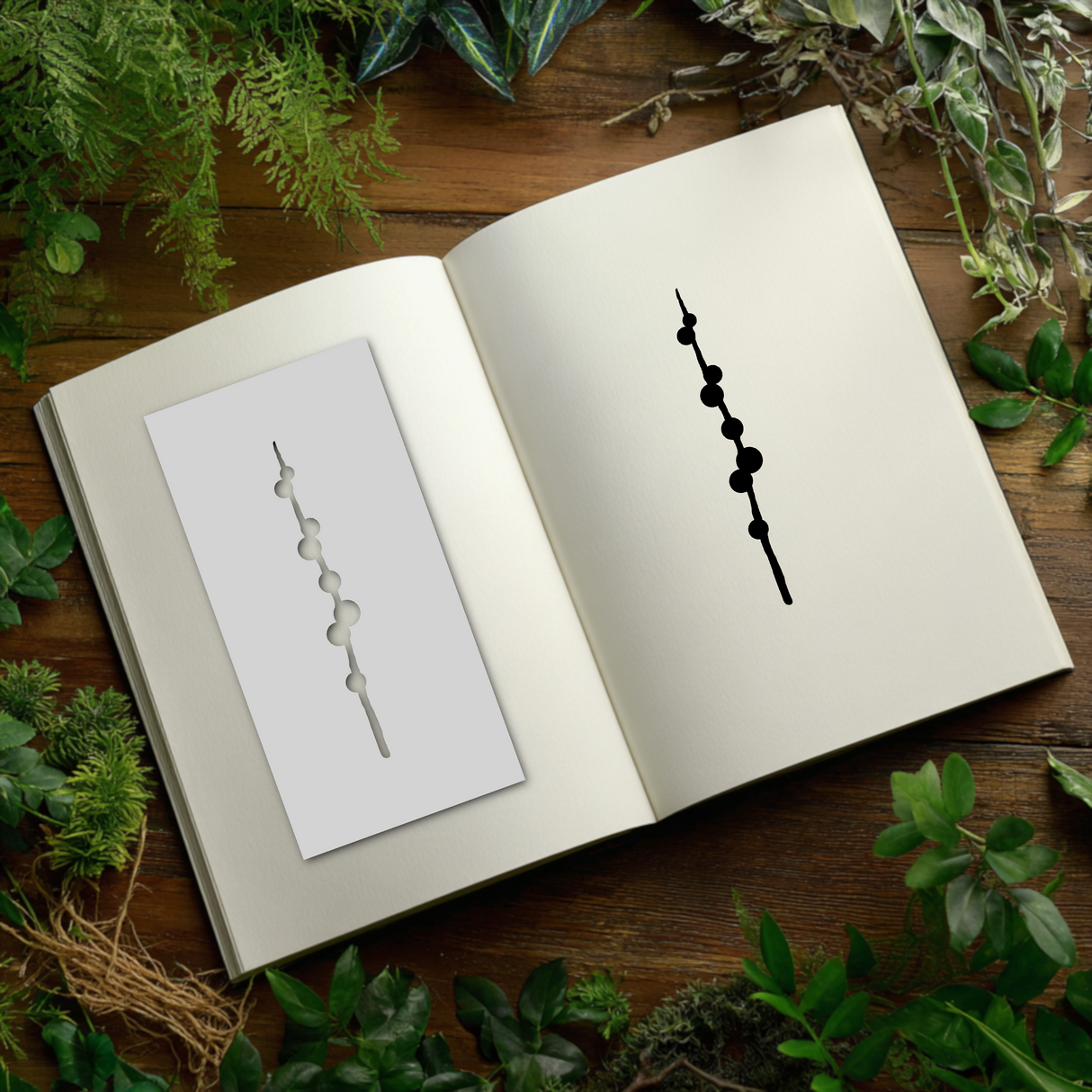 Botanical - Stencil - 75mm x 150mm - AB-M