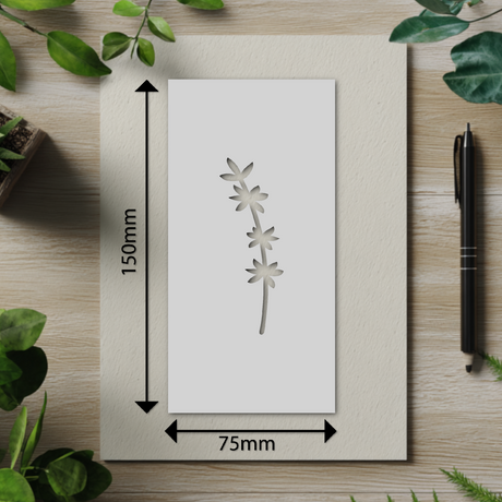 Botanical - Stencil - 75mm x 150mm - AW-M