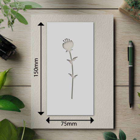 Botanical - Stencil - 75mm x 150mm - AC-M
