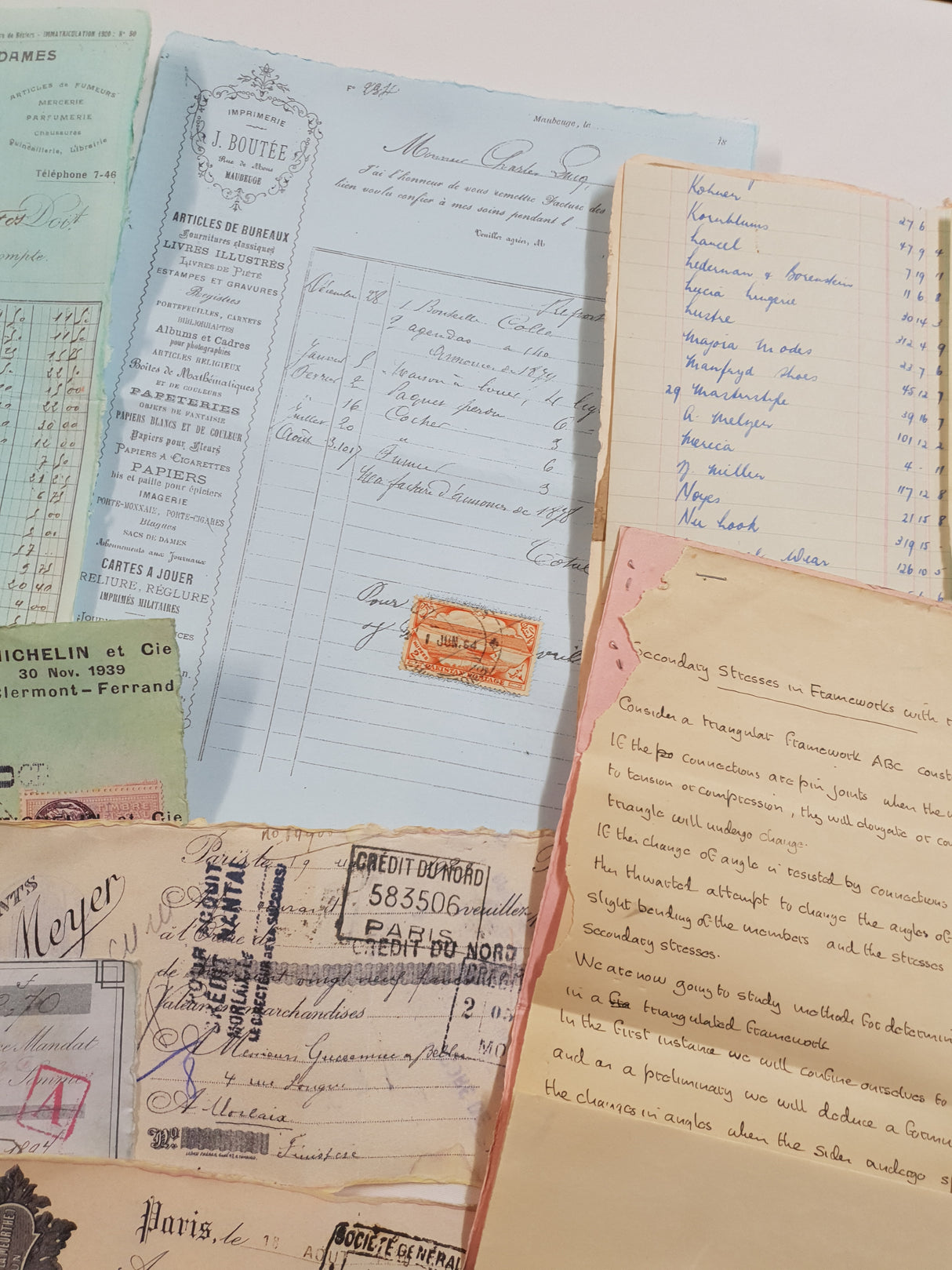 Box of Faux & Authentic Vintage Papers & Ephemera