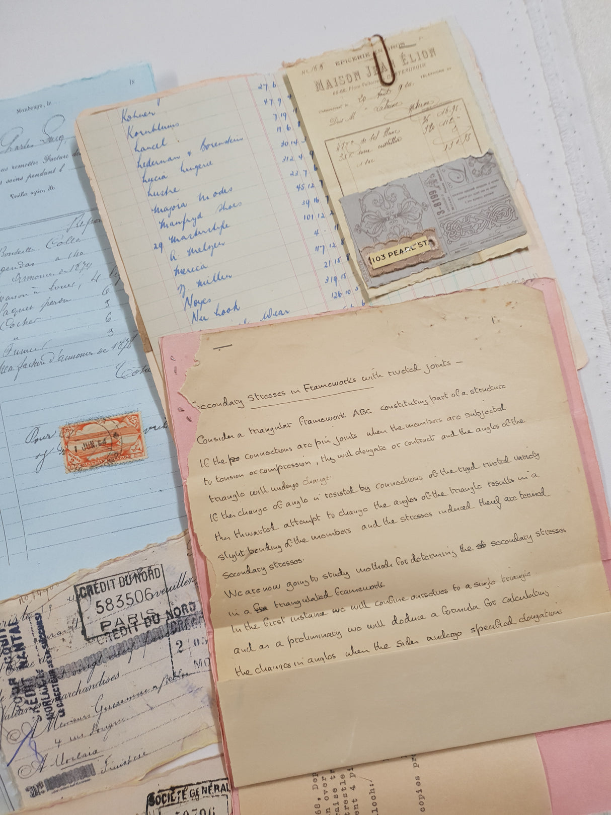 Box of Faux & Authentic Vintage Papers & Ephemera