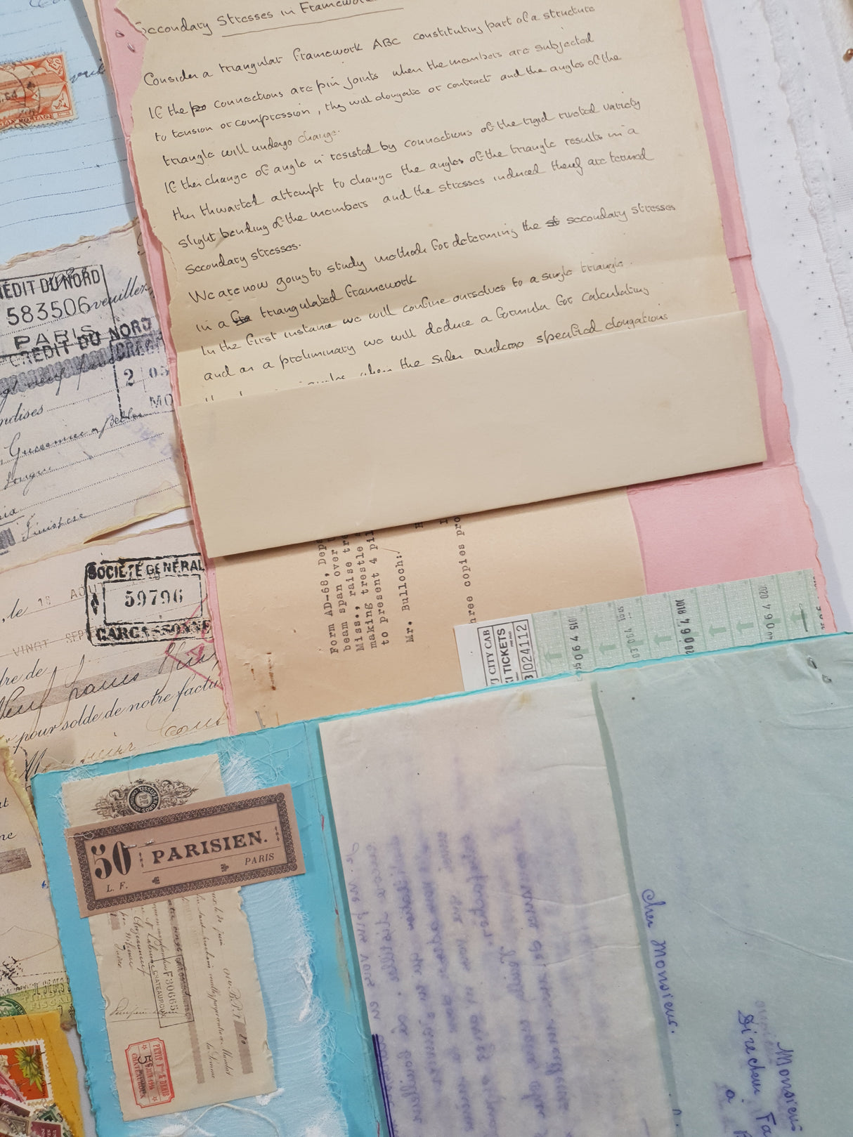 Box of Faux & Authentic Vintage Papers & Ephemera