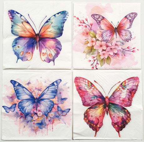 Butterfly Decoupage Napkin Bundle - Set of 20