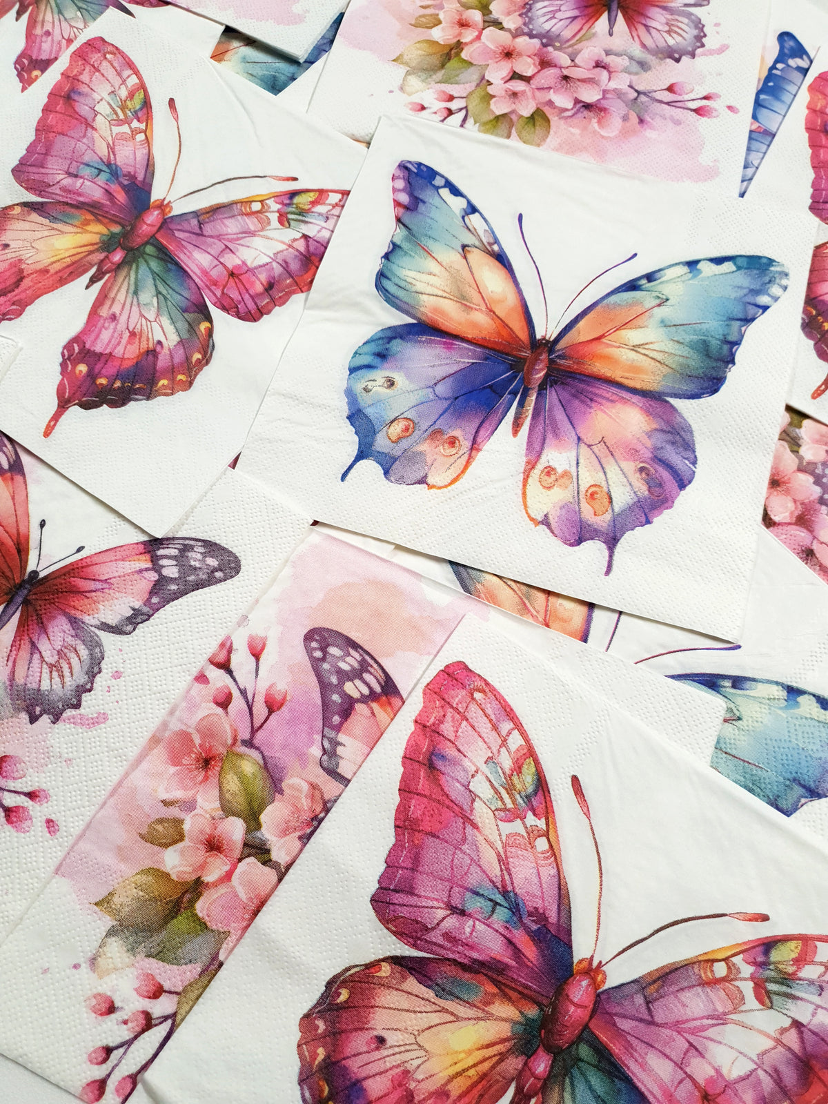 Butterfly Decoupage Napkin Bundle - Set of 20