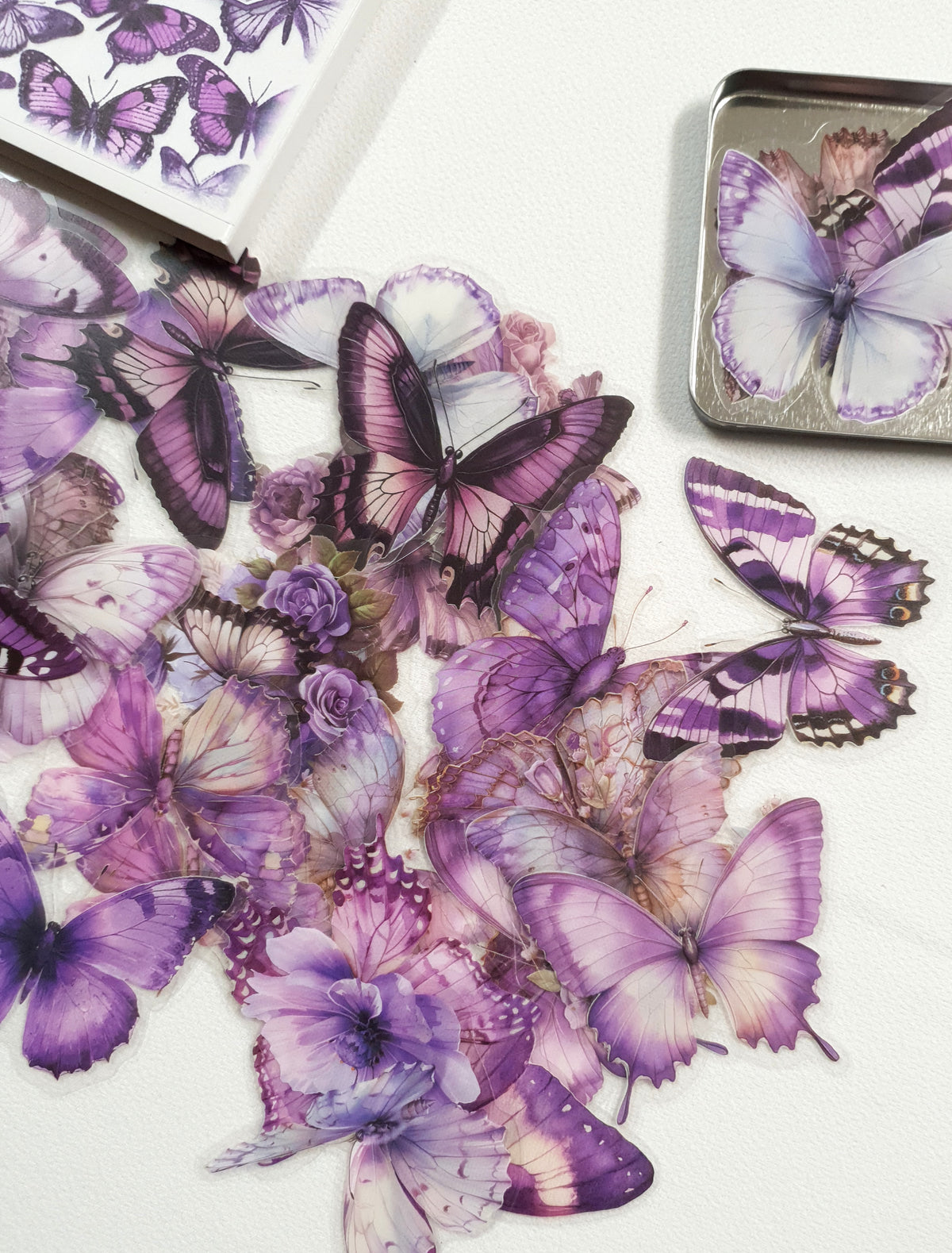 Tin of Assorted Stickers - Butterflies - EW