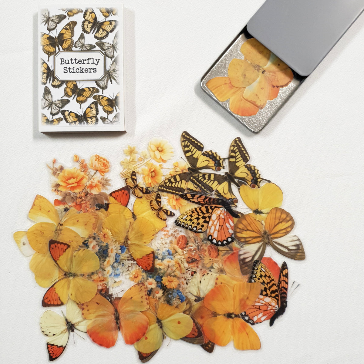 Tin of Assorted Stickers - Butterflies - EY