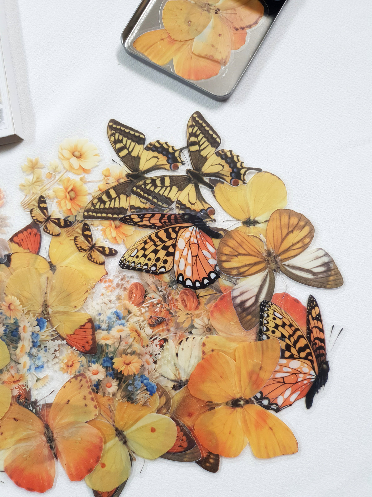 Tin of Assorted Stickers - Butterflies - EY