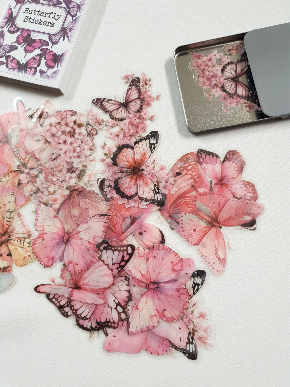 Tin of Assorted Stickers - Butterflies - EZ