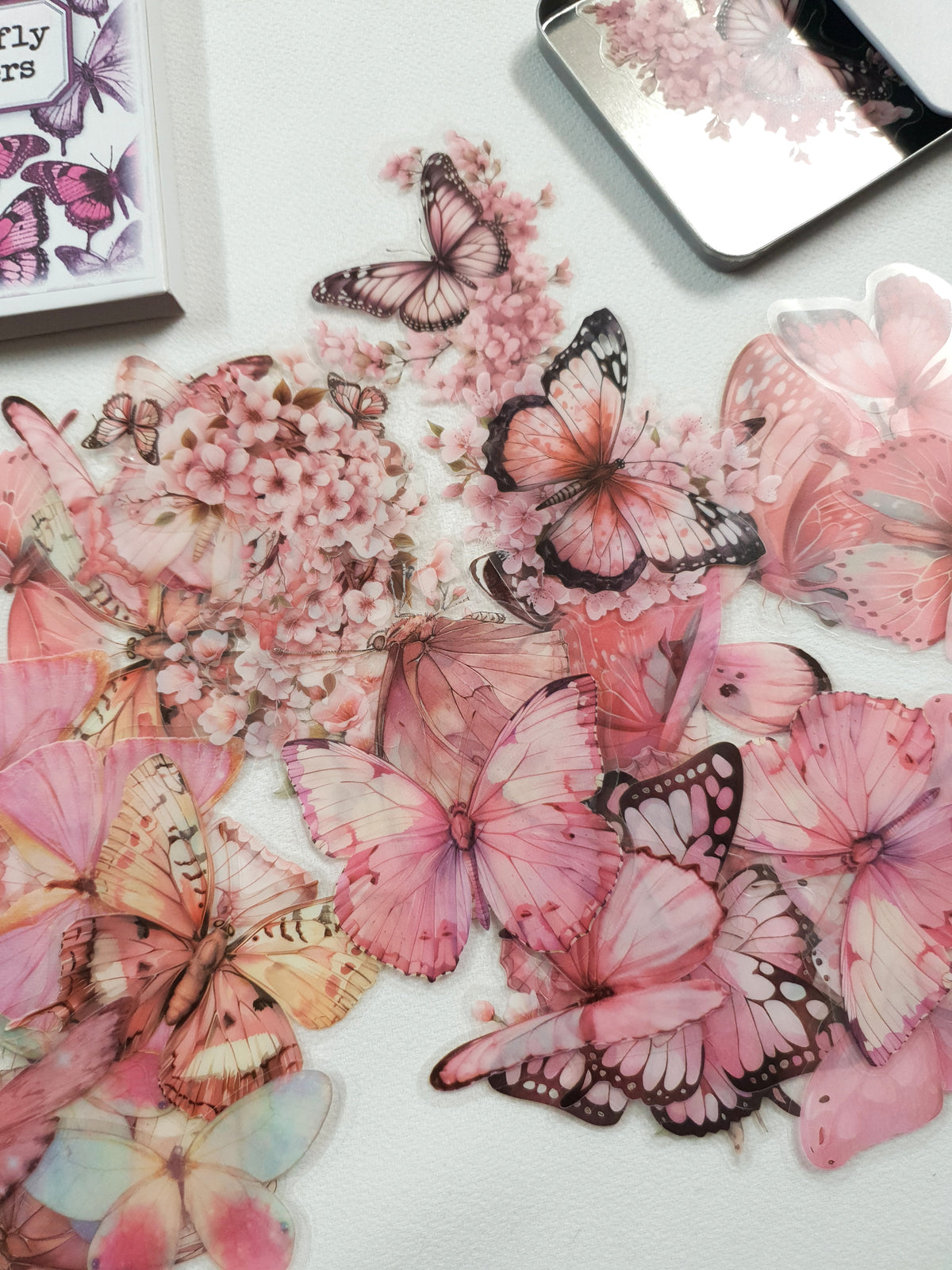 Tin of Assorted Stickers - Butterflies - EZ