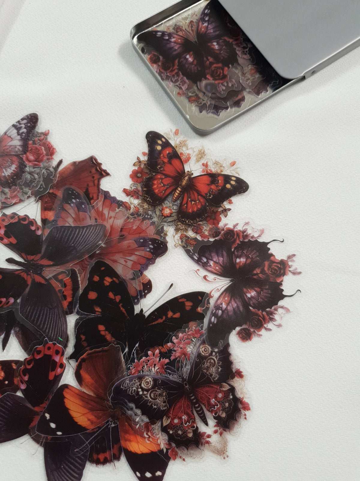 Tin of Assorted Stickers - Butterflies - FA