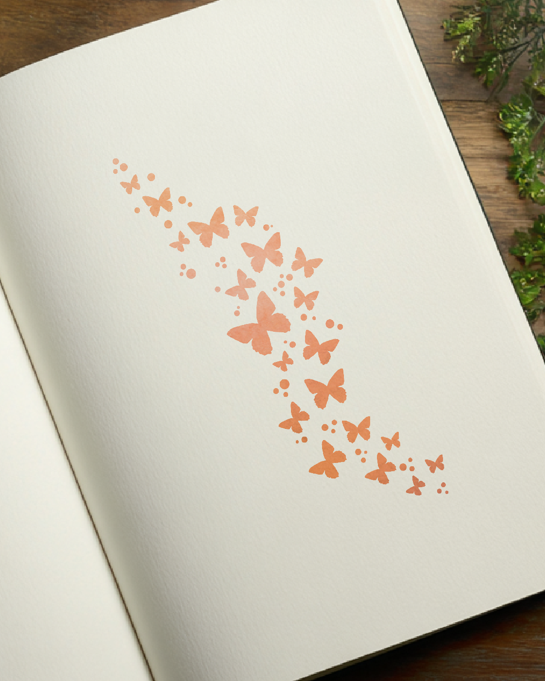 Butterfly Trail - Stencil - 150mm x 150mm