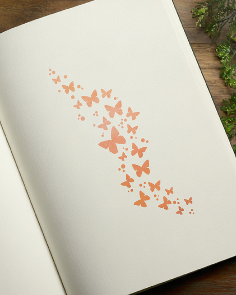 Butterfly Trail - Stencil - 150mm x 150mm