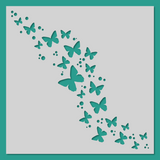 Butterfly Trail - Stencil - 150mm x 150mm