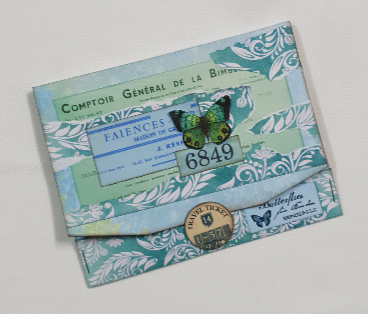 Mini Handmade Ephemera Wallet - CD
