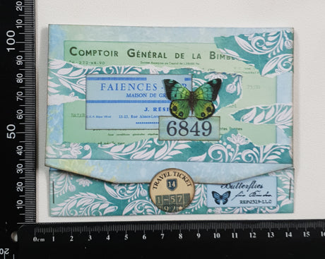 Mini Handmade Ephemera Wallet - CD