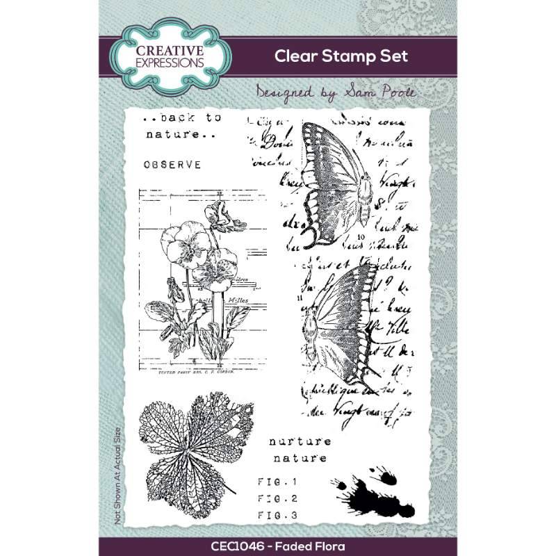 Creative Expressions - Sam Poole - Faded Flora - Clear Stamp Set