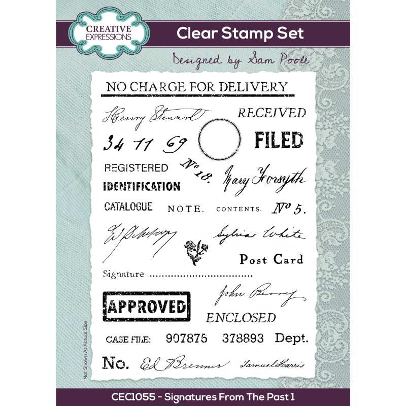 Creative Expressions - Sam Poole - Signatures From The Past - Part 1 - Clear Stamp Set