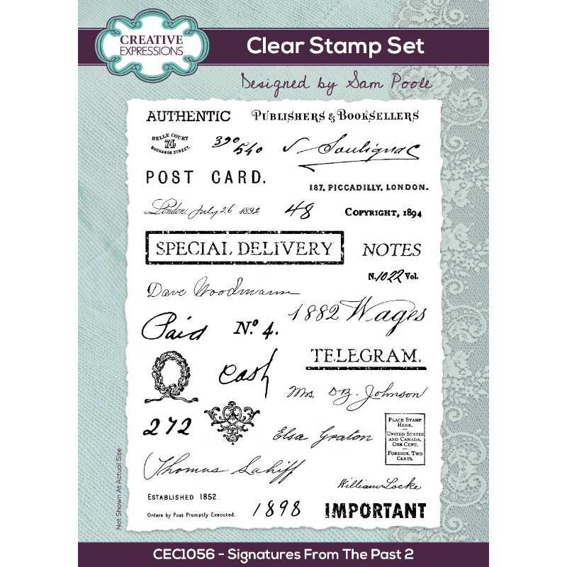 Creative Expressions - Sam Poole - Signatures From The Past - Part 2 - Clear Stamp Set