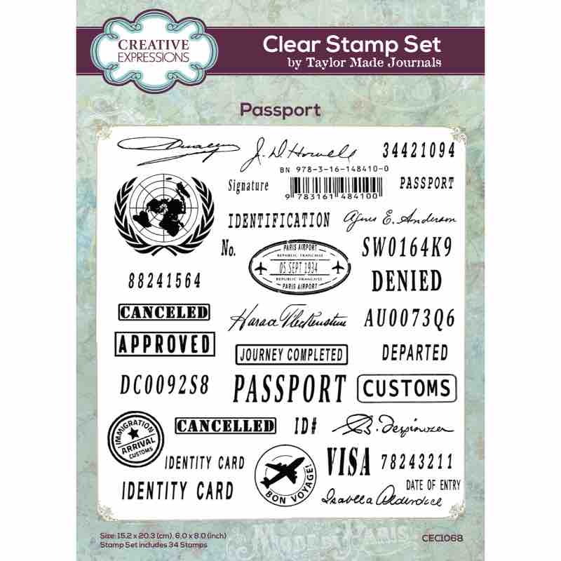 Creative Expressions - Taylor Made Journals - Passport - Clear Stamp Set