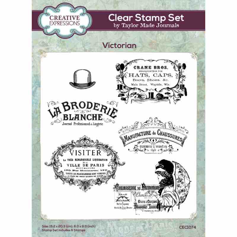 Creative Expressions - Taylor Made Journals - Victorian - Clear Stamp Set