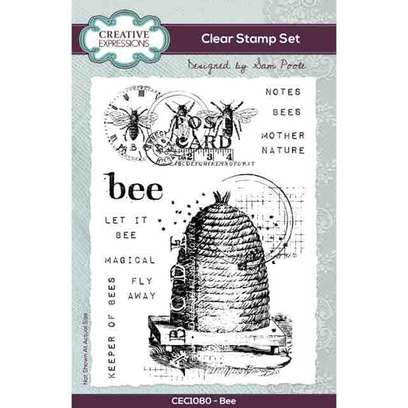 Creative Expressions - Sam Poole - Bee - Clear Stamp Set
