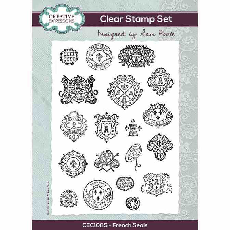 Creative Expressions - Sam Poole - French Seals - Clear Stamp Set
