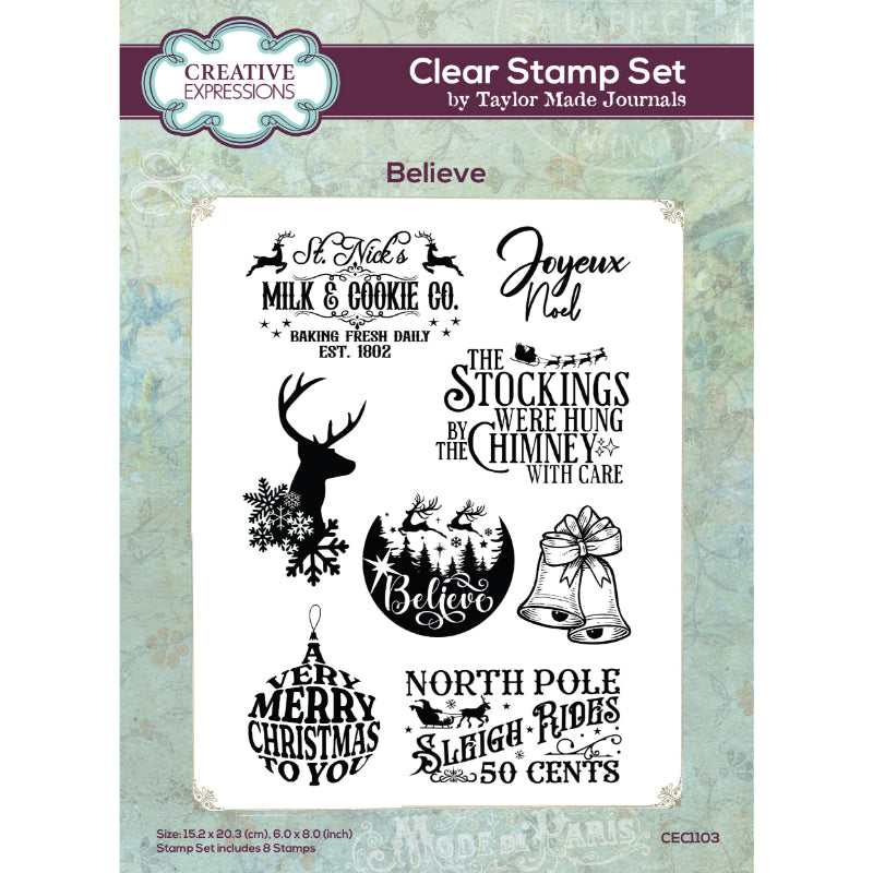 Creative Expressions - Taylor Made Journals - Believe - Clear Stamp Set