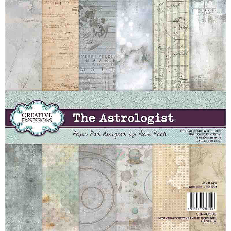 Creative Expressions - Sam Poole - The Astrologist - 8 in x 8 in Paper Pad