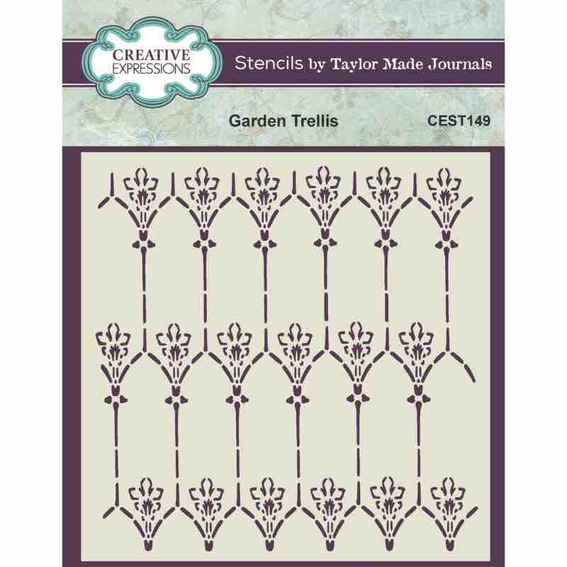 Creative Expressions - Taylor Made Journals - Garden Trellis - Stencil