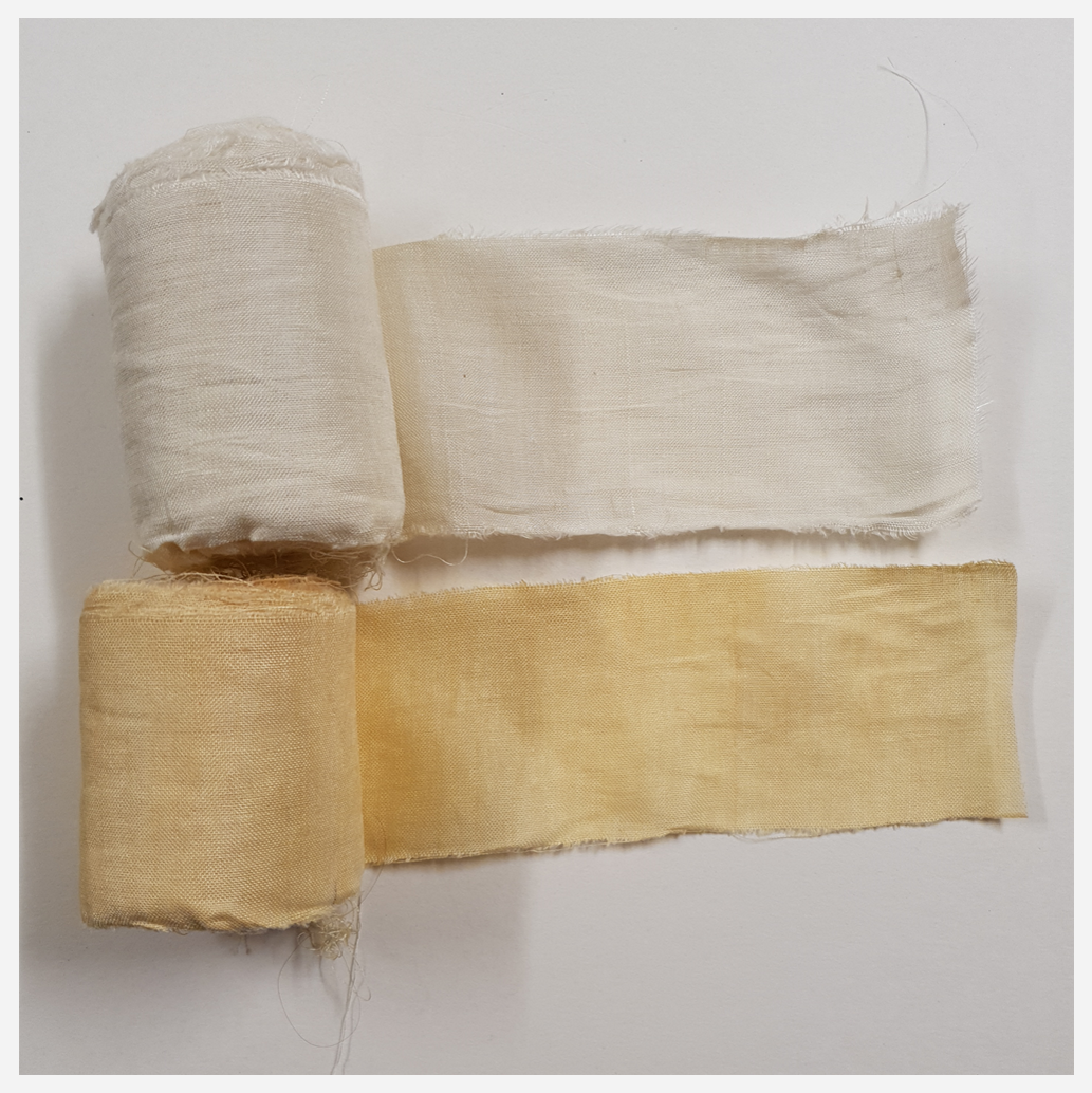 Reclaimed Sari Cotton Ribbon - Flat Rolls - Set of 2