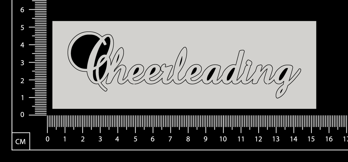 Elegant Word - Cheerleading - White Chipboard