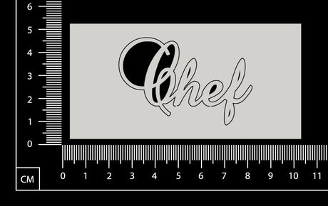 Elegant Word - Chef - White Chipboard