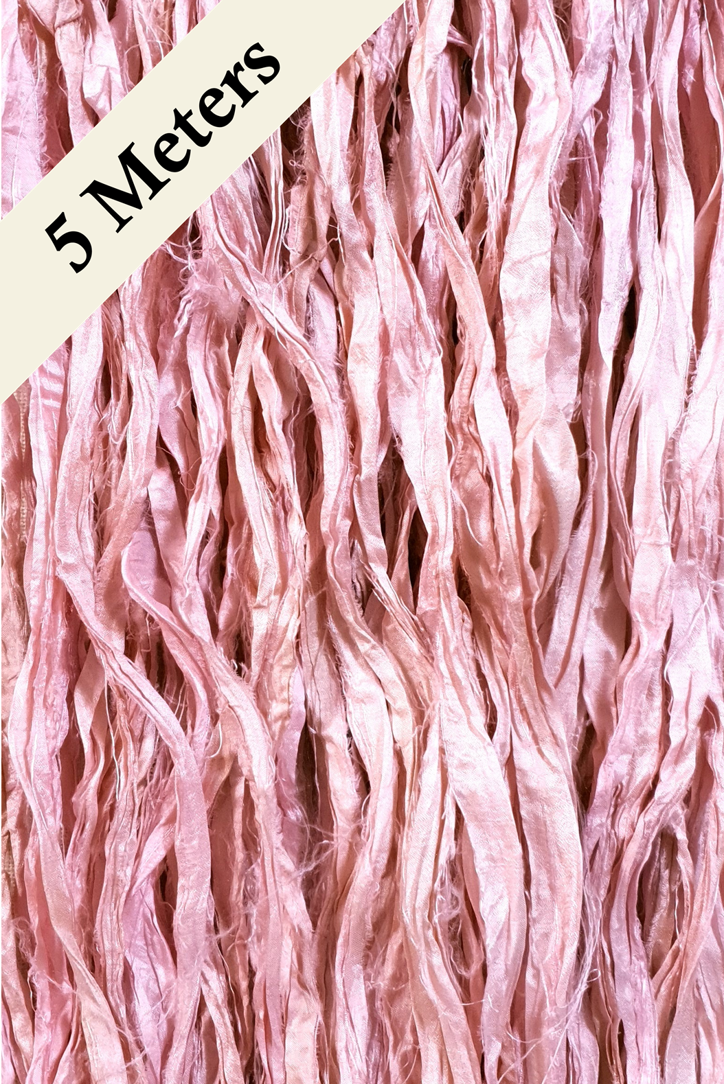 Reclaimed Sari Silk Ribbon - Cherry Blossom - 5m Pack
