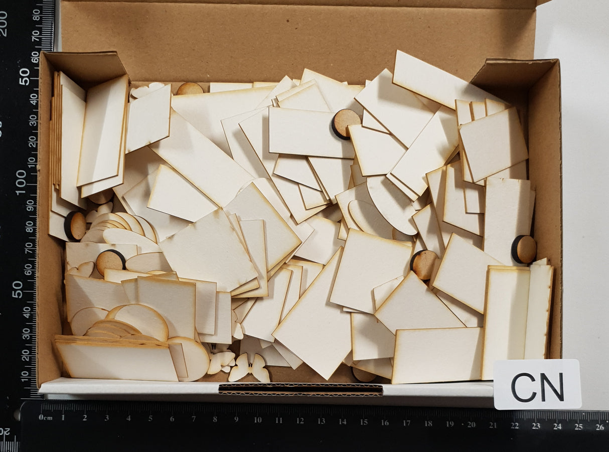 Box of Chipboard Bits & Pieces - CN