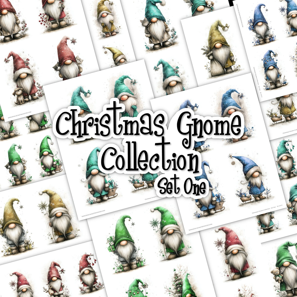 Christmas Gnome Collection - Set One - DI-10315 - Digital Download