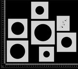 Circles & Splatter - Stencils Set - Set of 7