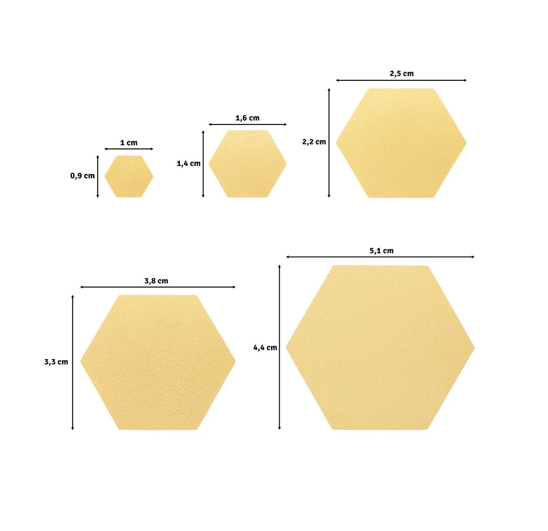 Craft Punch Set Hexagons - 5 Punch Set