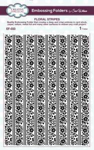 Creative Expressions - Floral Stripes - Embossing Folder