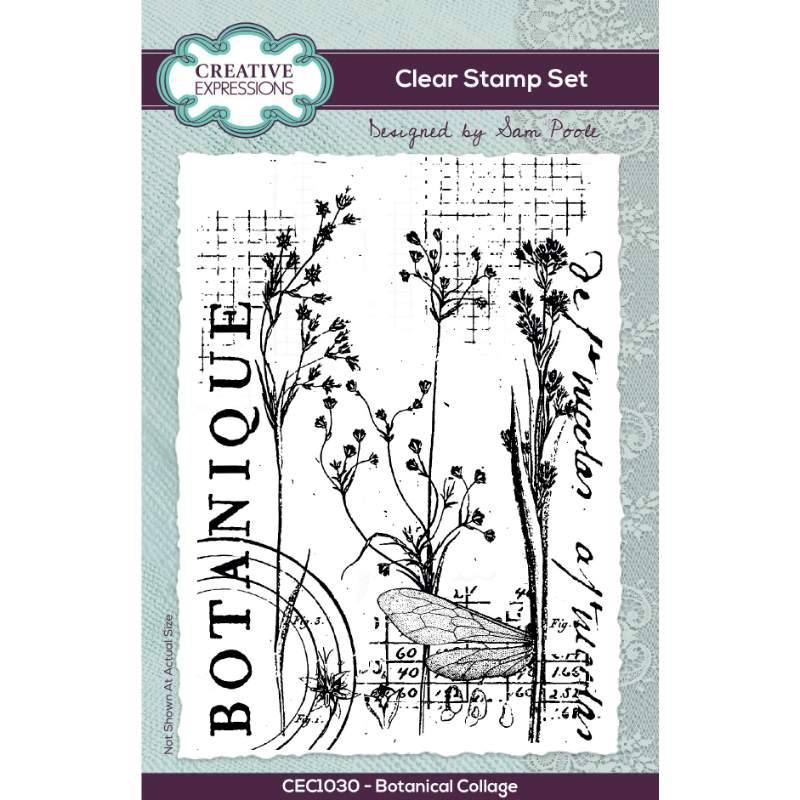 Creative Expressions - Sam Poole - Botanical Collage - Clear Stamp