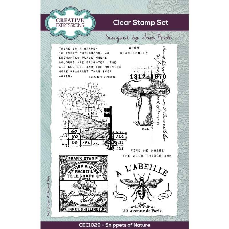 Creative Expressions - Sam Poole - Snippets of Nature - Clear Stamp Set