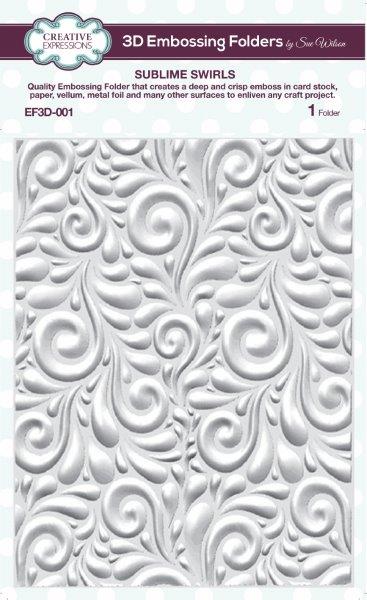 Sublime Swirls 3D Embossing Folder
