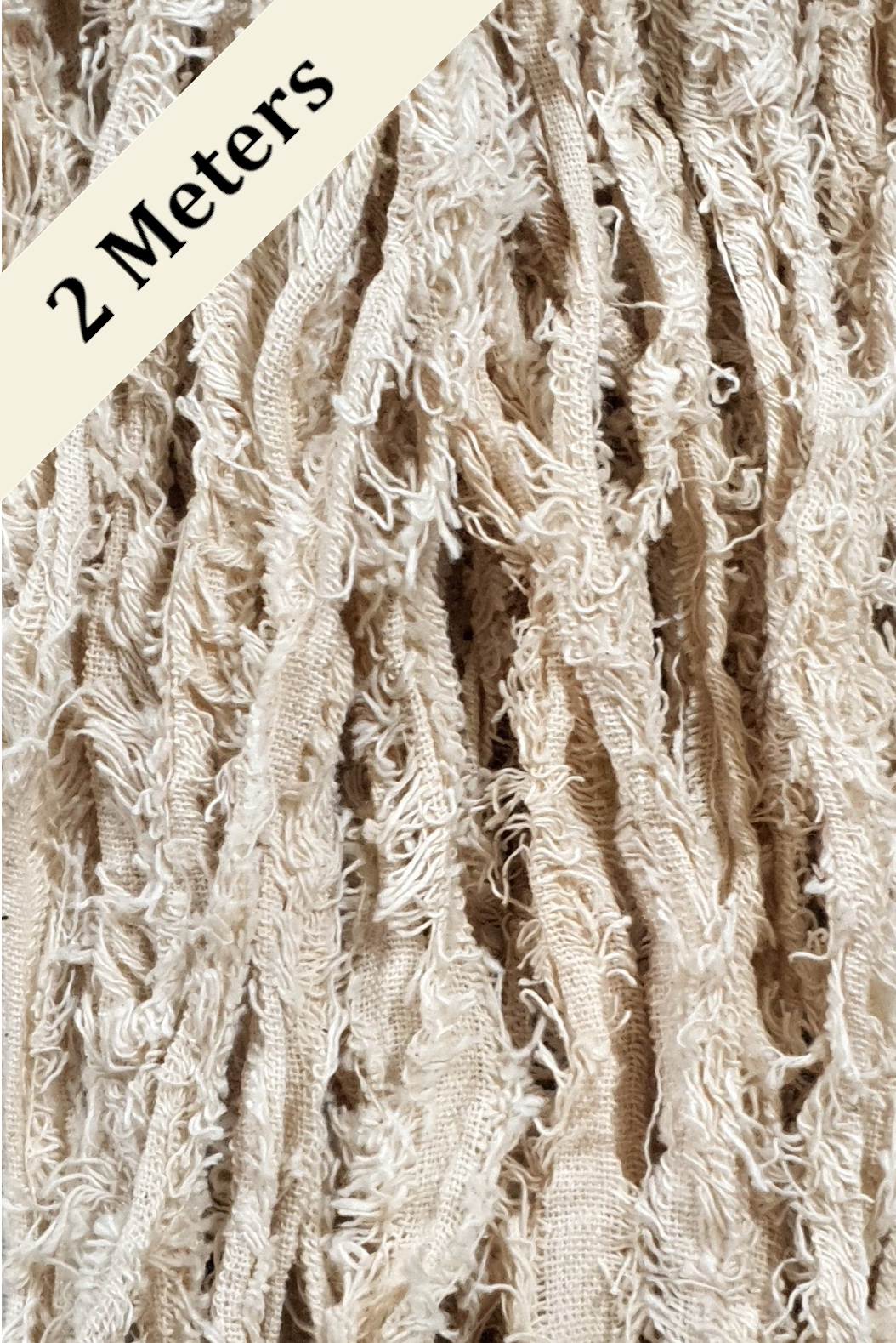 Cotton Frizz Ribbon - Creme - 2m Pack