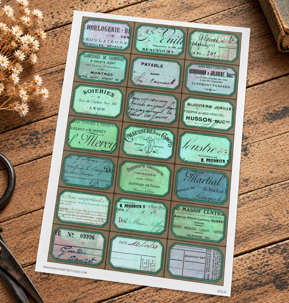 Cut Apart Stickers Sheet - Labels - STK-20