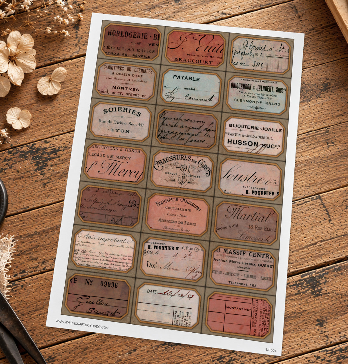 Cut Apart Stickers Sheet - Labels - STK-24