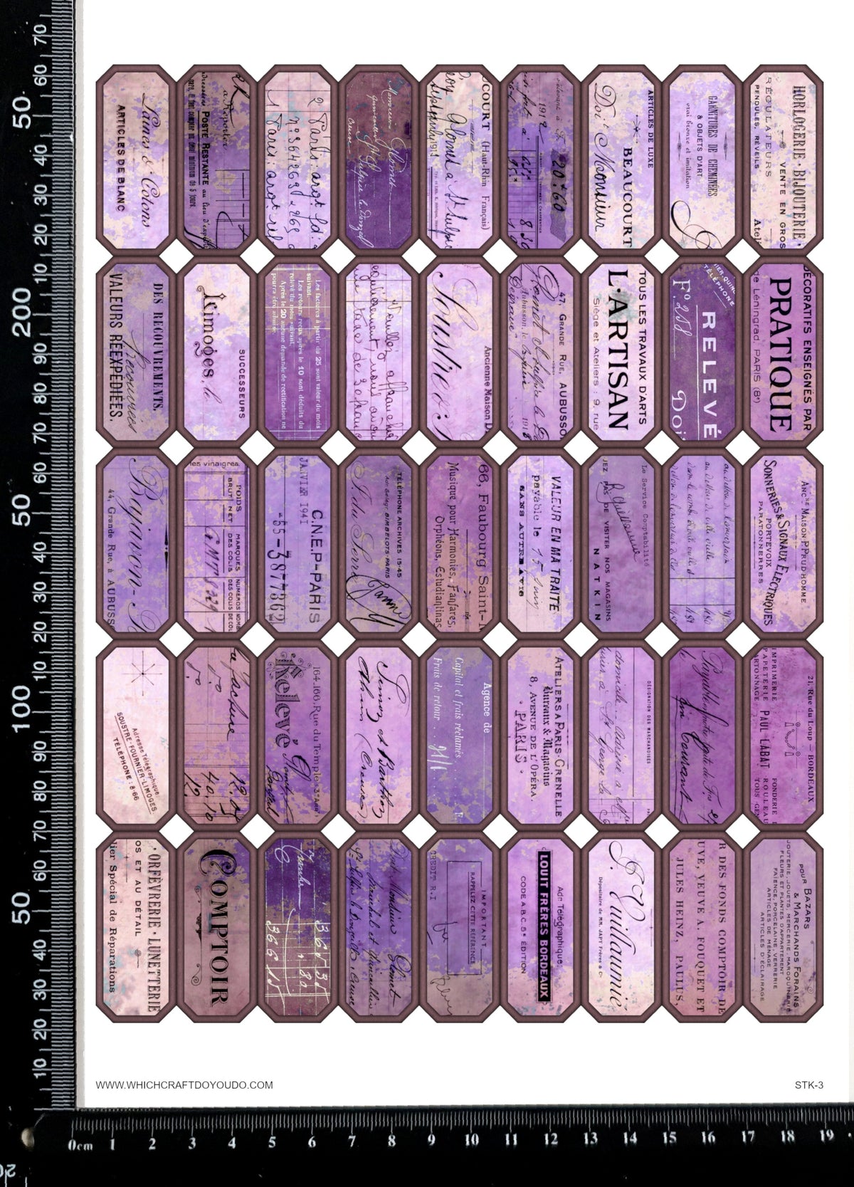 Cut Apart Stickers Sheet - Labels - STK-3