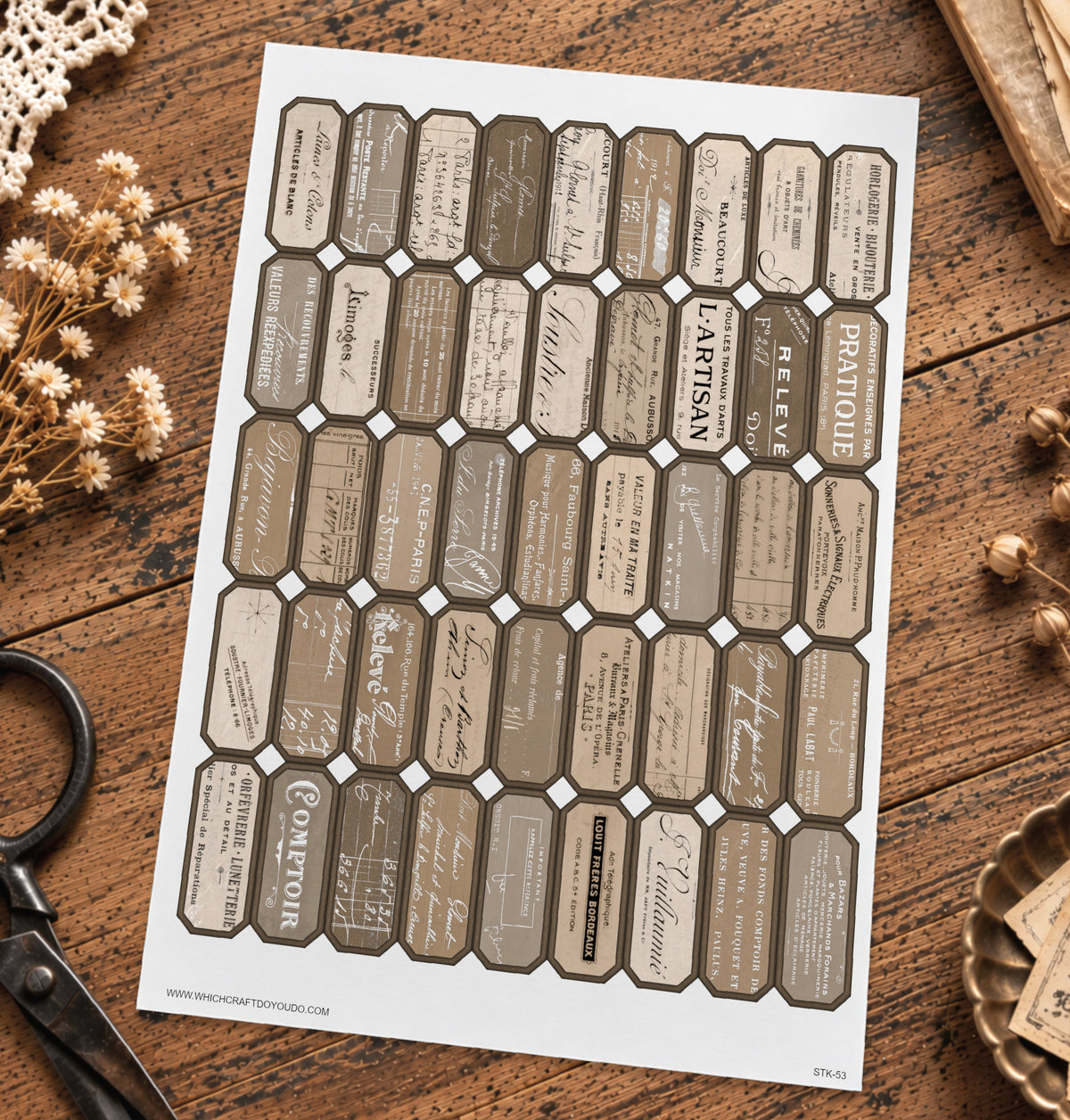 Cut Apart Stickers Sheet - Labels - STK-53